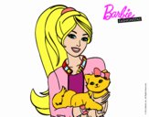 Dibujo Barbie con su linda gatita pintado por sofiasant