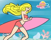 Dibujo Barbie corre al agua pintado por sofiasant