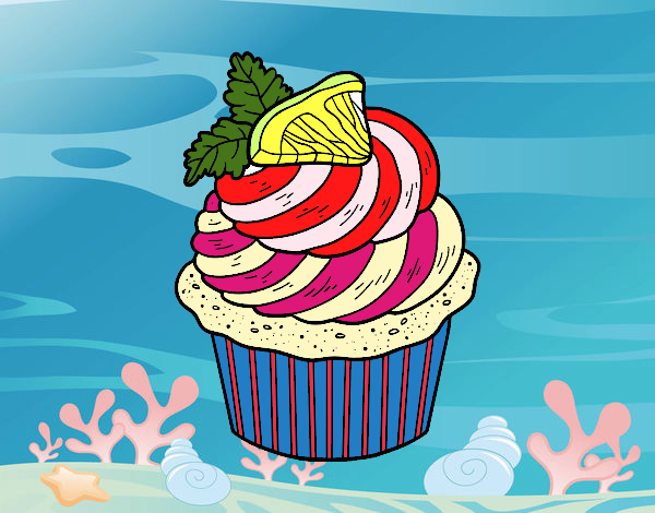 Dibujo Cupcake de limón pintado por daddycarlo