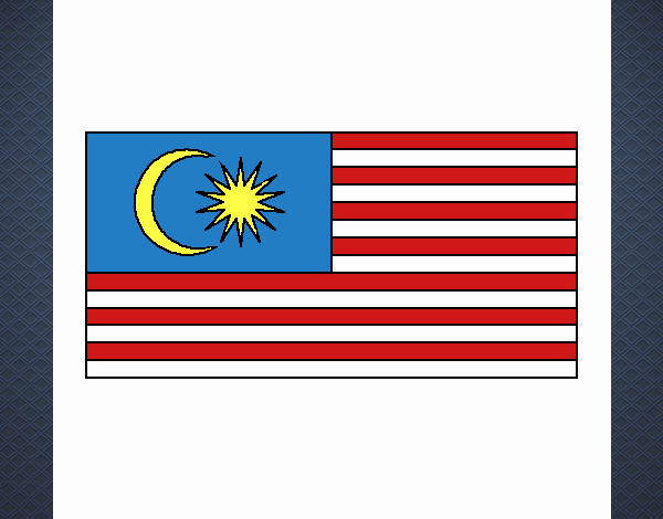 mandala de bandera de malasia