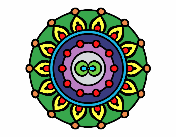 Dibujo Mandala meditación pintado por pack