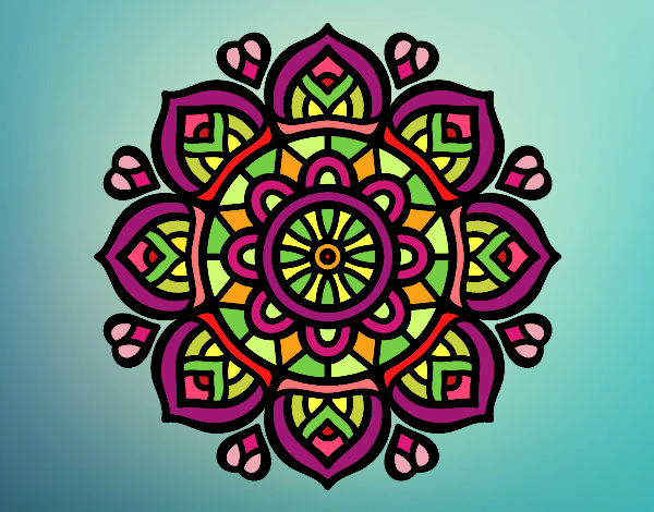 Dibujo Mandala para la concentración mental pintado por YulianaCT