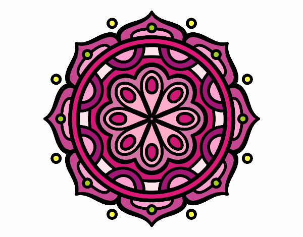 Dibujo Mandala para meditar pintado por YulianaCT