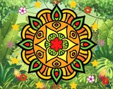 Dibujo Mandala vida vegetal pintado por cuyito