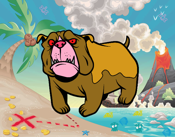 Dibujo Perro bulldog inglés pintado por johandanie