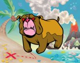 Dibujo Perro bulldog inglés pintado por johandanie