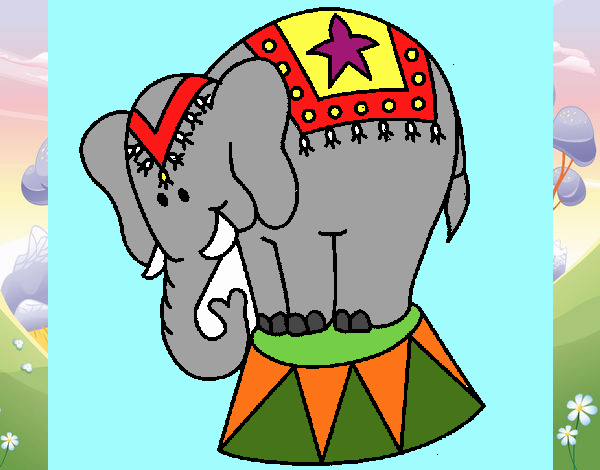 Dibujo Elefante actuando pintado por SILUFU