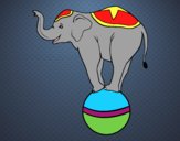 Dibujo Elefante equilibrista pintado por SILUFU