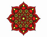 Dibujo Mandala flor de fuego pintado por SILUFU
