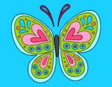 Dibujo Mandala mariposa pintado por HeidyM
