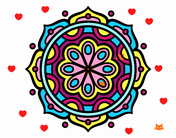 Dibujo Mandala para meditar pintado por gftghjkm