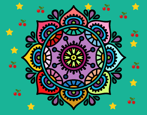 Dibujo Mandala para relajarse pintado por Arleth14