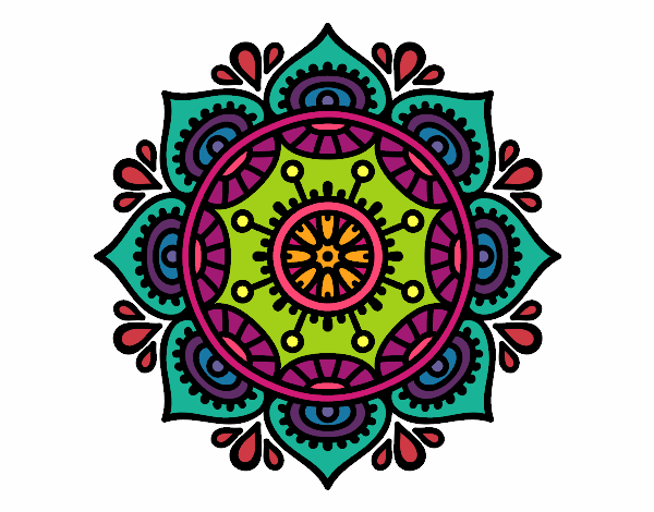 Dibujo Mandala para relajarse pintado por HeidyM