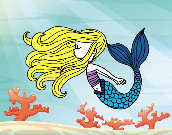 Dibujo Sirena flotando pintado por Gabi_M