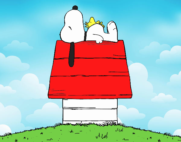 Dibujo Snoopy durmiendo pintado por SILUFU