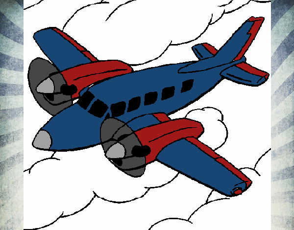 Dibujo Avioneta 1 pintado por juandaver