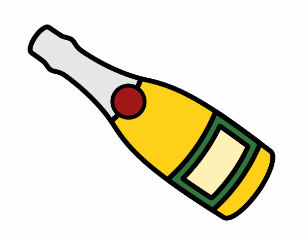 Dibujo Botella de champagne pintado por albabm24