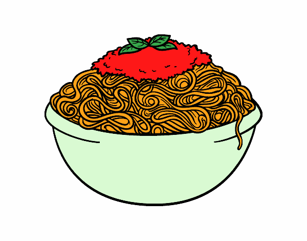 Dibujo Espaguetis pintado por albabm24