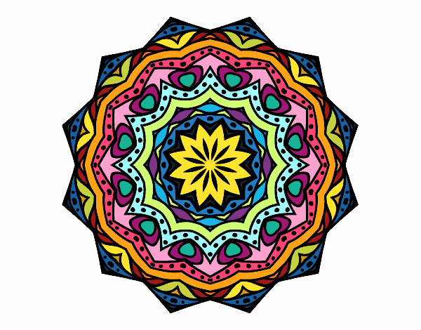 Dibujo Mandala con estratos pintado por belkmar
