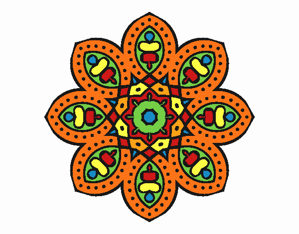Dibujo Mandala de inspiración árabe pintado por belkmar
