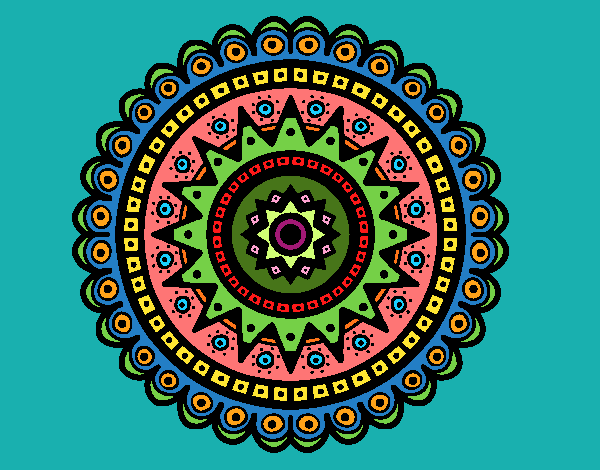 Dibujo Mandala étnica pintado por belkmar
