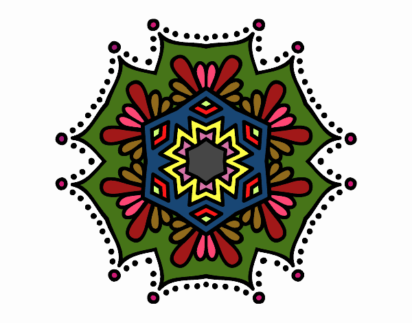 Mandala flor simétrica