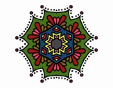 Dibujo Mandala flor simétrica pintado por belkmar