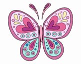 Dibujo Mandala mariposa pintado por belkmar