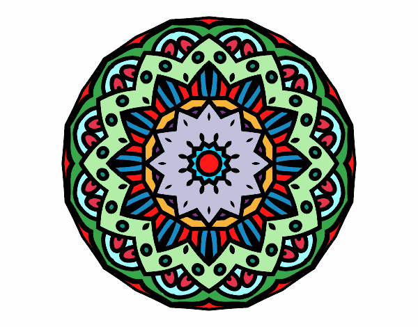 Dibujo Mandala modernista pintado por Atobomu