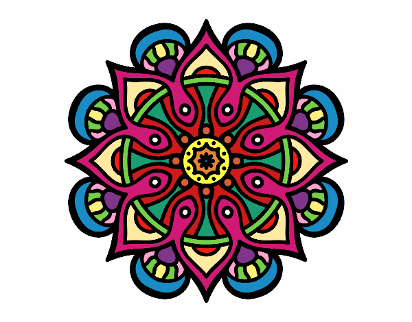 Dibujo Mandala mundo árabe pintado por Atobomu