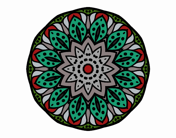 Dibujo Mandala naturaleza pintado por belkmar