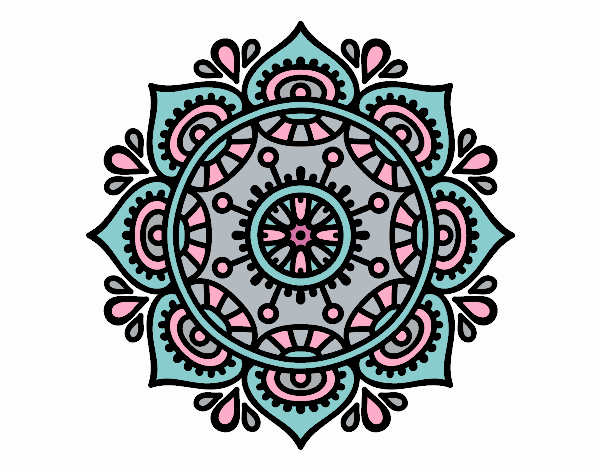 Dibujo Mandala para relajarse pintado por Joslin