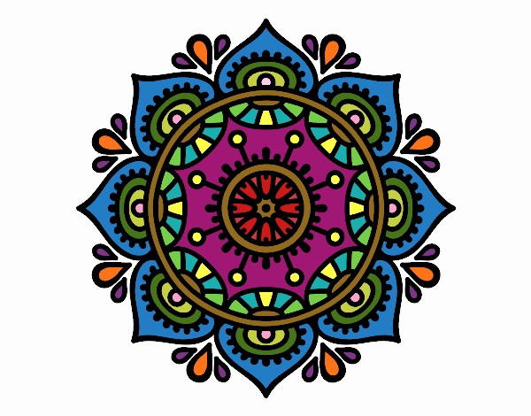 Dibujo Mandala para relajarse pintado por franllanos