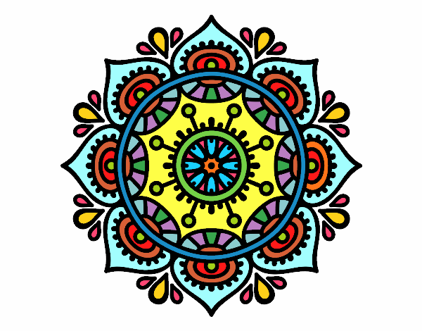 Dibujo Mandala para relajarse pintado por Atobomu