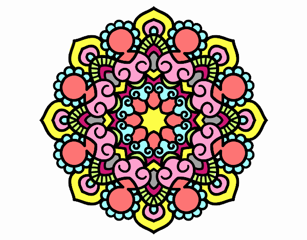 Dibujo Mandala reunión pintado por Sofinuez