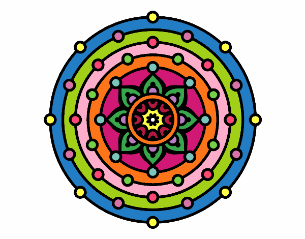 Dibujo Mandala sistema solar pintado por stephanya