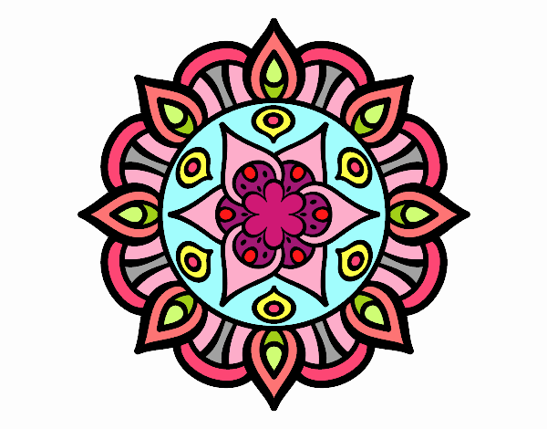 Dibujo Mandala vida vegetal pintado por belkmar