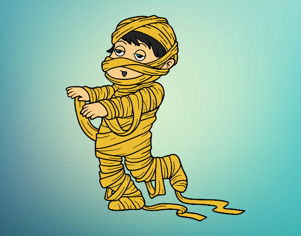Dibujo Niño disfrazado de momia pintado por lautyy
