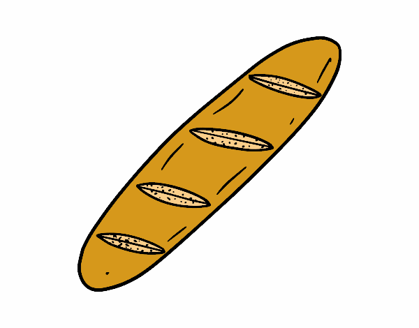 Dibujo Una barra de pan pintado por albabm24