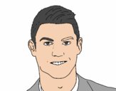 Dibujo Cristiano Ronaldo cara pintado por mica635