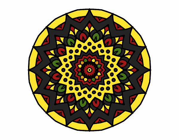Dibujo Mandala creciente pintado por belkmar