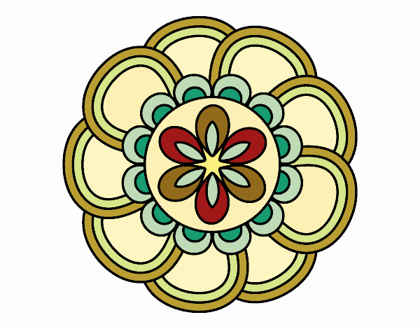 Dibujo Mandala de pétalos pintado por belkmar