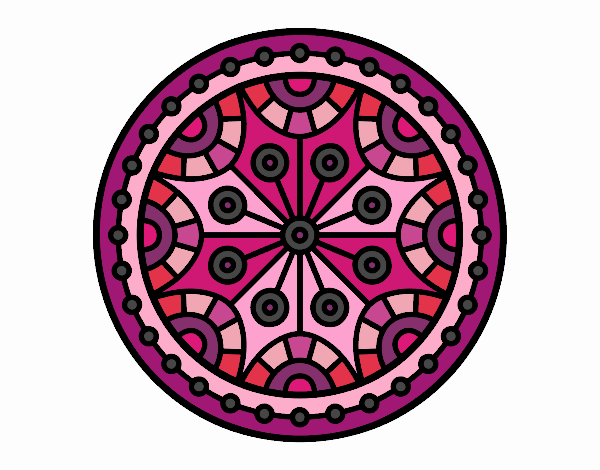 Dibujo Mandala equilibrio mental pintado por belkmar