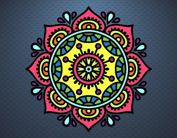 Dibujo Mandala para relajarse pintado por WenCantu