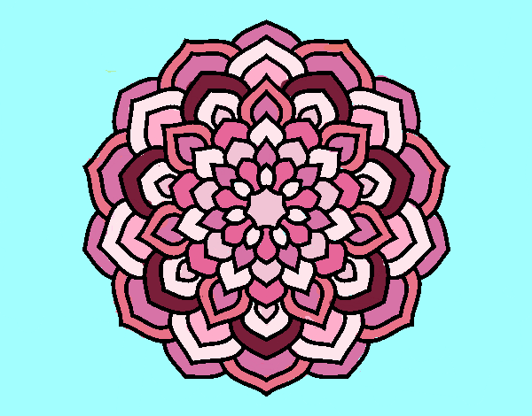 Dibujo Mandala pétalos de flor pintado por 3Y3AC