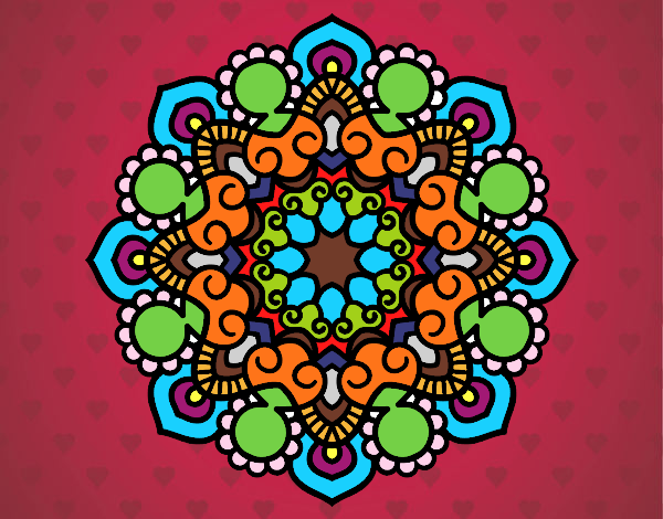 Dibujo Mandala reunión pintado por WenCantu