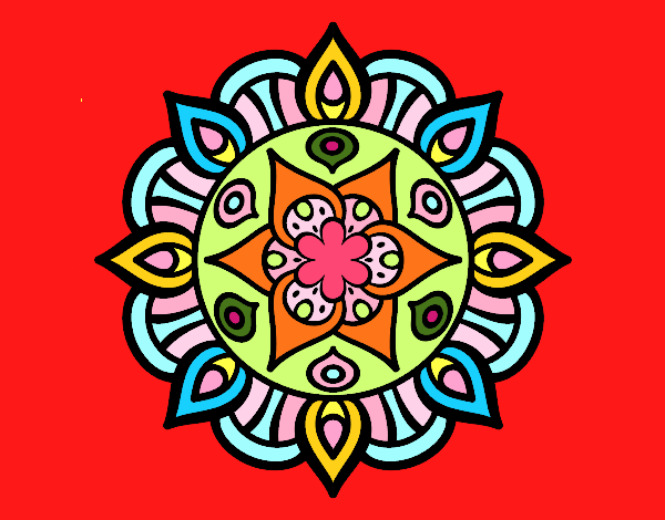 Dibujo Mandala vida vegetal pintado por 3Y3AC