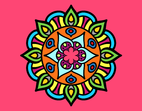Dibujo Mandala vida vegetal pintado por 3Y3AC