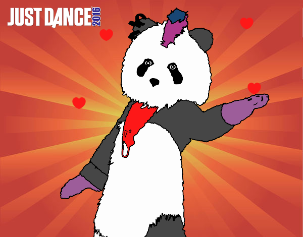 Dibujo Oso Panda Just Dance pintado por shaky123