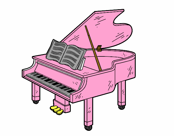 Dibujo Un piano de cola abierto pintado por mica635